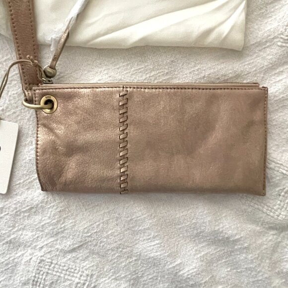 🎉 NEW LISTING NWT HOBO Vida Wristlet in Guilded Beige 100% Genuine Leather - Picture 9 of 14